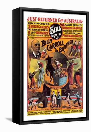 Billy Carroll and Brother, Clowns-null-Framed Stretched Canvas