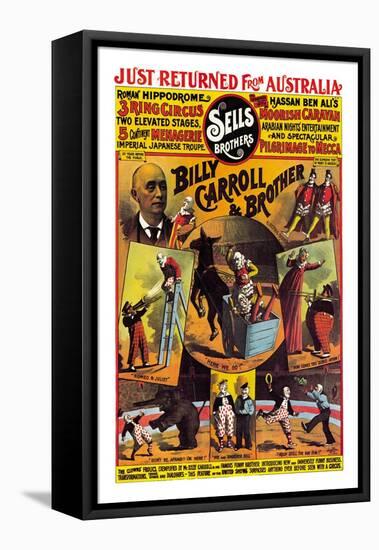 Billy Carroll and Brother, Clowns-null-Framed Stretched Canvas