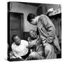 Billy Eckstine backstage with ex-boss, orchestra leader Earl Hines and trumpeter Louis Armstrong-Martha Holmes-Stretched Canvas