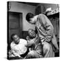Billy Eckstine backstage with ex-boss, orchestra leader Earl Hines and trumpeter Louis Armstrong-Martha Holmes-Stretched Canvas