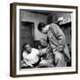 Billy Eckstine backstage with ex-boss, orchestra leader Earl Hines and trumpeter Louis Armstrong-Martha Holmes-Framed Premium Photographic Print