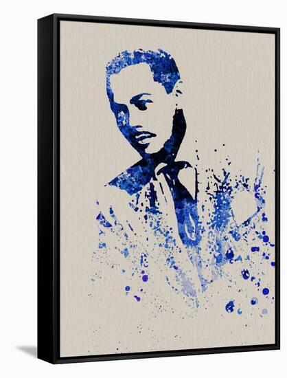 Billy Eckstine Watercolor-Anna Malkin-Framed Stretched Canvas