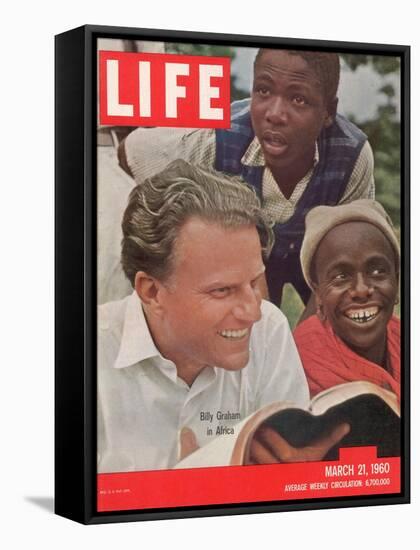 Billy Graham in Africa, March 21, 1960-James Burke-Framed Stretched Canvas