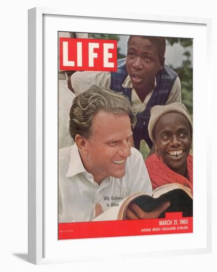 Billy Graham in Africa, March 21, 1960-James Burke-Framed Photographic Print