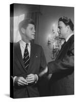 Billy Graham Speaking with President John F. Kennedy at a Prayer Breakfast-null-Stretched Canvas