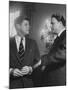 Billy Graham Speaking with President John F. Kennedy at a Prayer Breakfast-null-Mounted Photographic Print