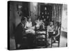 Billy Graham with His Four Children and Wife, Sitting Down for a Family Supper at Home-Ed Clark-Stretched Canvas