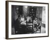 Billy Graham with His Four Children and Wife, Sitting Down for a Family Supper at Home-Ed Clark-Framed Photographic Print