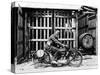 Billy Hollowell on a Norton Ohv Motorbike, 1922-null-Stretched Canvas