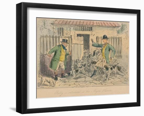 'Billy is introduced to the Major's Harriers', 1858-John Leech-Framed Giclee Print