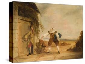 Billy Purvis Stealing the Bundle-Ned Corvan-Stretched Canvas