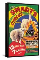 Billy Smart's New World Circus and Menagerie: 12 Polar Bears, 7 Black Bears-null-Framed Stretched Canvas