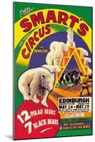 Billy Smart's New World Circus and Menagerie: 12 Polar Bears, 7 Black Bears-null-Mounted Art Print