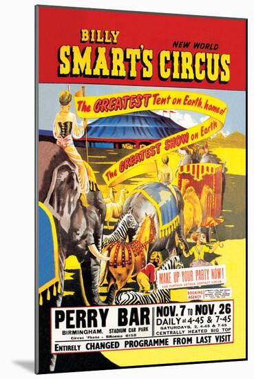 Billy Smart's New World Circus-null-Mounted Art Print