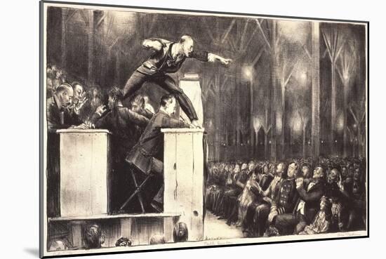 Billy Sunday, 1923-George Wesley Bellows-Mounted Giclee Print