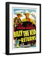 Billy The Kid Returns, Smiley Burnette, Roy Rogers, 1938-null-Framed Premium Giclee Print