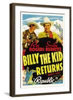 Billy The Kid Returns, Smiley Burnette, Roy Rogers, 1938-null-Framed Art Print