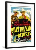 Billy The Kid Returns, Smiley Burnette, Roy Rogers, 1938-null-Framed Art Print