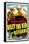 Billy The Kid Returns, Smiley Burnette, Roy Rogers, 1938-null-Framed Stretched Canvas