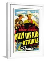 Billy The Kid Returns, Smiley Burnette, Roy Rogers, 1938-null-Framed Art Print