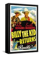 Billy The Kid Returns, Smiley Burnette, Roy Rogers, 1938-null-Framed Stretched Canvas