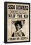 Billy The Kid Western Wanted Sign Print Poster-null-Framed Poster