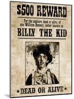 Billy The Kid Western Wanted-null-Mounted Poster