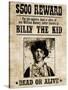 Billy The Kid Western Wanted-null-Stretched Canvas