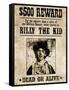 Billy The Kid Western Wanted-null-Framed Stretched Canvas