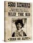 Billy The Kid Western Wanted-null-Stretched Canvas
