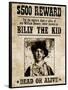 Billy The Kid Western Wanted-null-Framed Poster