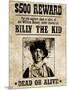 Billy The Kid Western Wanted-null-Mounted Poster