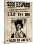 Billy The Kid Western Wanted-null-Mounted Poster