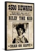 Billy The Kid Western Wanted-null-Framed Poster