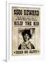 Billy The Kid Western Wanted-null-Framed Art Print