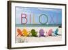 Biloxi, Mississippi - Colorful Beach Chairs-Lantern Press-Framed Art Print