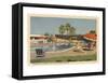 Biltmore Hotel Swimming Pool, Palm Springs, California-null-Framed Stretched Canvas