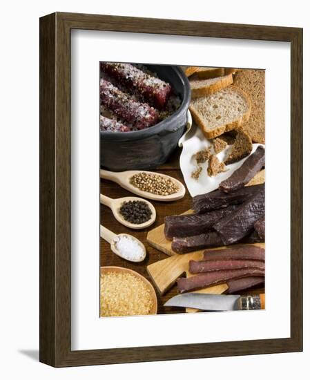 Biltong, Dried and Salted Meat from South Africa, Africa-Tondini Nico-Framed Photographic Print