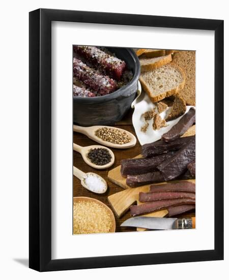 Biltong, Dried and Salted Meat from South Africa, Africa-Tondini Nico-Framed Photographic Print