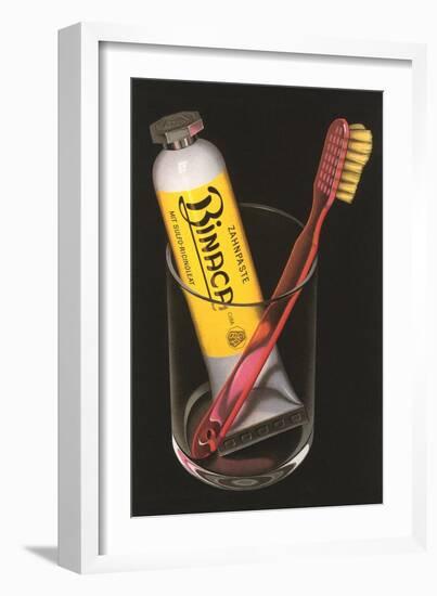 Binaca Toothpaste Ad-null-Framed Art Print