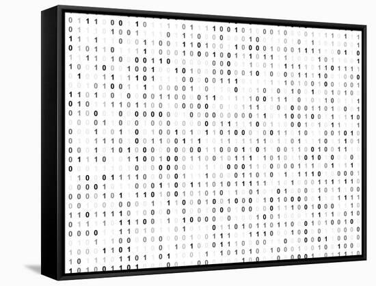 Binary Code Screen-iunewind-Framed Stretched Canvas