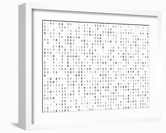 Binary Code Screen-iunewind-Framed Art Print