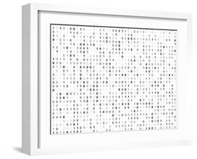 Binary Code Screen-iunewind-Framed Art Print