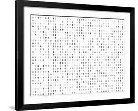 Binary Code Screen-iunewind-Framed Art Print