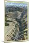 Bingham Canyon, Utah, Aerial View of a Utah Copper Mine, Bingham Canyon-Lantern Press-Mounted Art Print