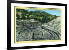 Bingham County, Utah, Aerial View of a Utah Copper Mine near Salt Lake City-Lantern Press-Framed Premium Giclee Print