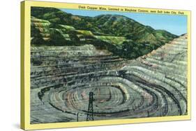Bingham County, Utah, Aerial View of a Utah Copper Mine near Salt Lake City-Lantern Press-Stretched Canvas
