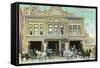 Binghamton, New York - Central Fire Station Exterior View-Lantern Press-Framed Stretched Canvas