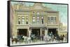 Binghamton, New York - Central Fire Station Exterior View-Lantern Press-Framed Stretched Canvas