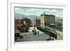 Binghamton, New York - Delaware, Lackawanna, and Western Rail Depot-Lantern Press-Framed Art Print